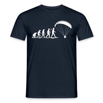 evolution paragliding gleitschirmfliegen - Männer T-Shirt - Navy - Vorne - AI Model Male 178 light (178cm)