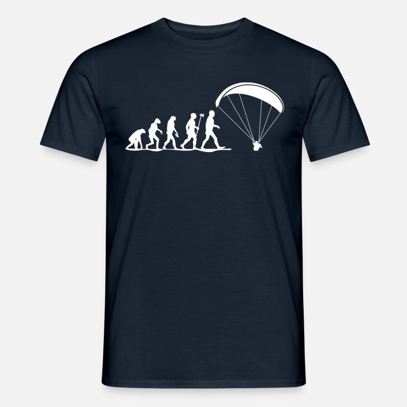 evolution paragliding gleitschirmfliegen - Männer T-Shirt - Navy