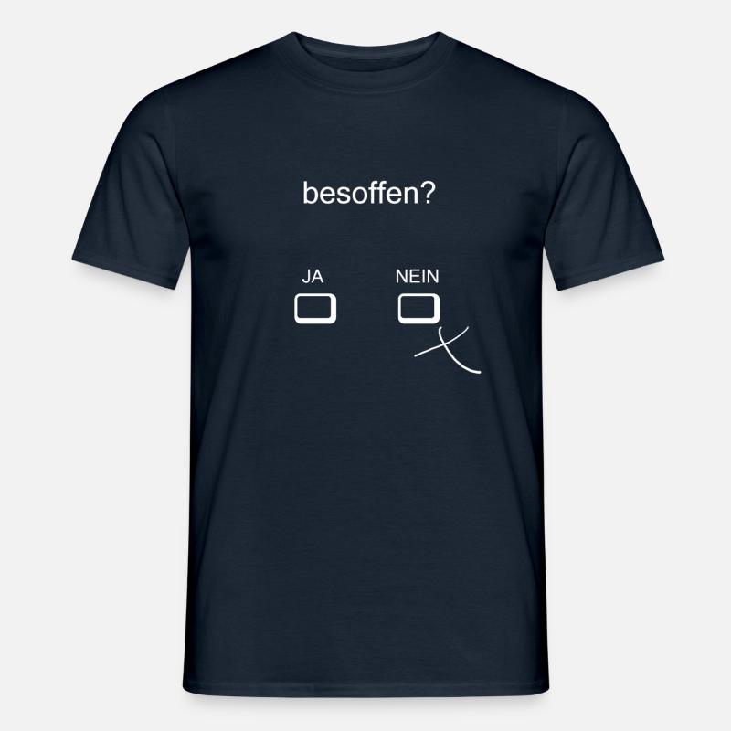 Besoffen - Männer T-Shirt - Navy