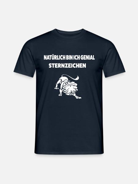 Löwe Sternzeichen - Männer T-Shirt - Navy