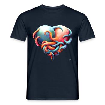 Big hugtopus - T-shirt homme - marine - Devant - AI Model Male 178 light (178cm)