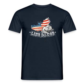 linedance - Männer T-Shirt - Navy - Vorne - AI Model Male 178 light (178cm)