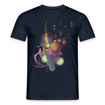 Colours of Music - Männer T-Shirt - Navy - Vorne - AI Model Male 178 light (178cm)