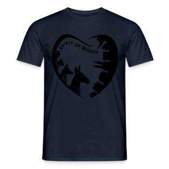 bremen_spirit - Männer T-Shirt - Navy - Vorne - AI Model Male 178 light (178cm)