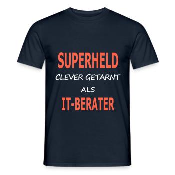 itberater_superheld - Männer T-Shirt - Navy - Vorne - AI Model Male 178 light (178cm)