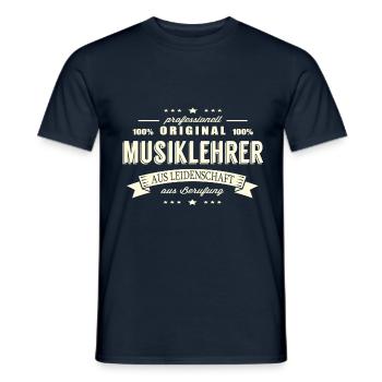 Musiklehrer aus Leidenschaft - Männer T-Shirt - Navy - Vorne - AI Model Male 178 light (178cm)