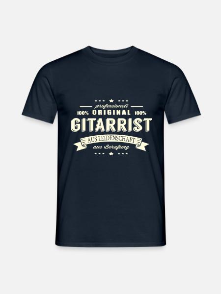 Gitarrist aus Leidenschaft - Männer T-Shirt - Navy