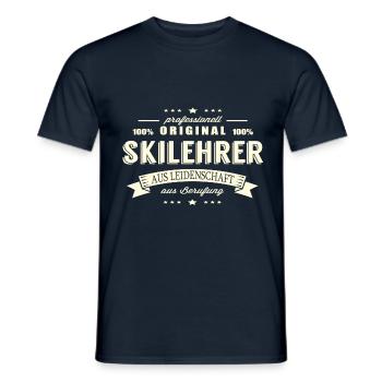 Skilehrer aus Leidenschaft - Männer T-Shirt - Navy - Vorne - AI Model Male 178 light (178cm)