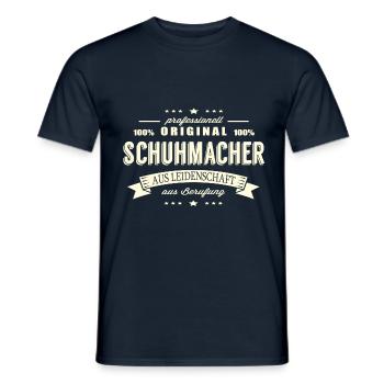 Schuhmacher aus Leidenschaft - Männer T-Shirt - Navy - Vorne - AI Model Male 178 light (178cm)
