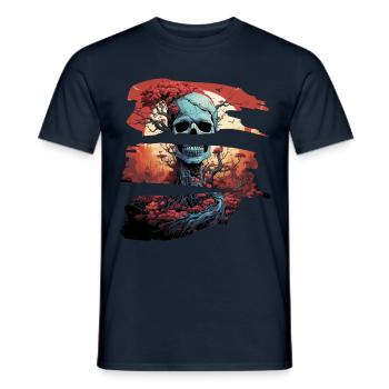 Bones and roots - Männer T-Shirt - Navy - Vorne - AI Model Male 178 light (178cm)