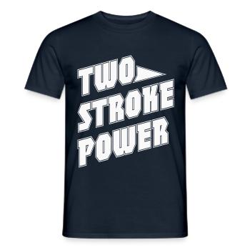 Moto "Puissance deux temps" - T-shirt homme - marine - Devant - AI Model Male 178 light (178cm)