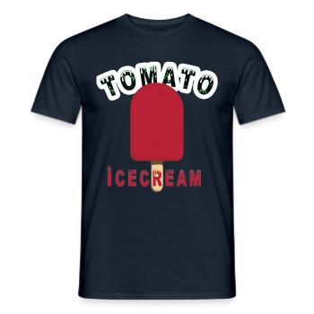 tomato popsicle green - Männer T-Shirt - Navy - Vorne - AI Model Male 178 light (178cm)