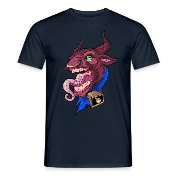 Chèvre hurlante - Chèvre hurlante - Chèvre de Thor - T-shirt homme - marine - Devant - AI Model Male 178 light (178cm)