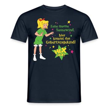 Bibi Blocksberg Geburtstagsdesign Bibi & Spruch - Männer T-Shirt - Navy - Vorne - AI Model Male 178 light (178cm)