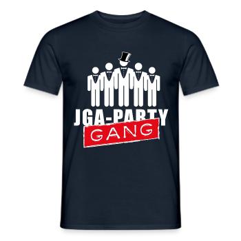 JGA Party-Gang - Männer T-Shirt - Navy - Vorne - AI Model Male 178 light (178cm)