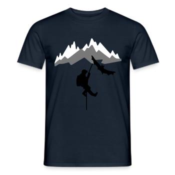 speleo_montagne - Men's T-Shirt - navy - Front - AI Model Male 178 light (178cm)