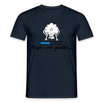 pups_geladen_3f - Männer T-Shirt - Navy - Vorne - AI Model Male 178 light (178cm)