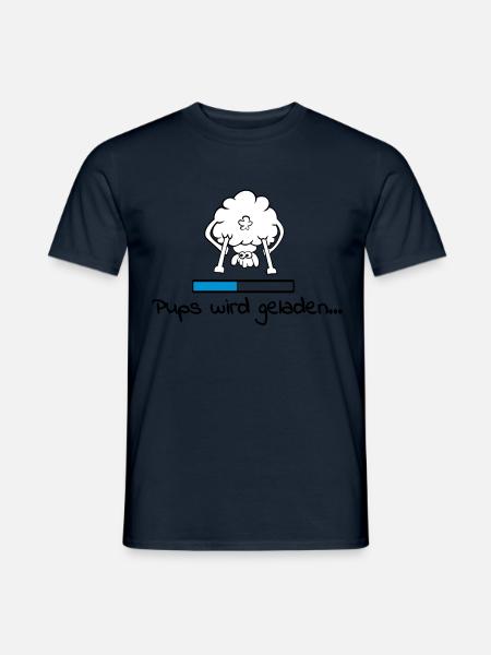 pups_geladen_3f - Men's T-Shirt - navy