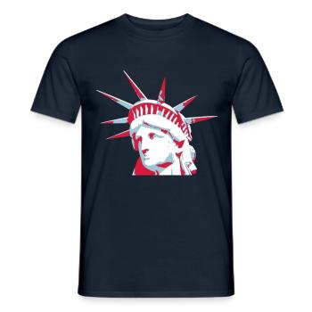 Lady Liberty - T-shirt homme - marine - Devant - AI Model Male 178 light (178cm)