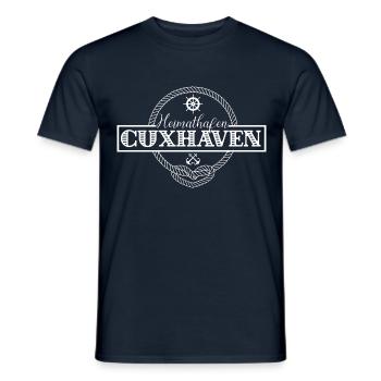 Heimathafen Cuxhaven - Männer T-Shirt - Navy - Vorne - AI Model Male 178 light (178cm)