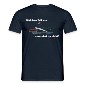 Segelflieger Auftrieb - Männer T-Shirt - Navy - Vorne - AI Model Male 178 light (178cm)