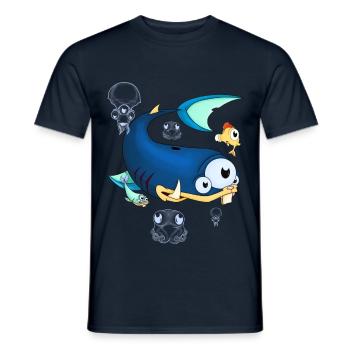 Univers marins - T-shirt homme - marine - Devant - AI Model Male 178 light (178cm)