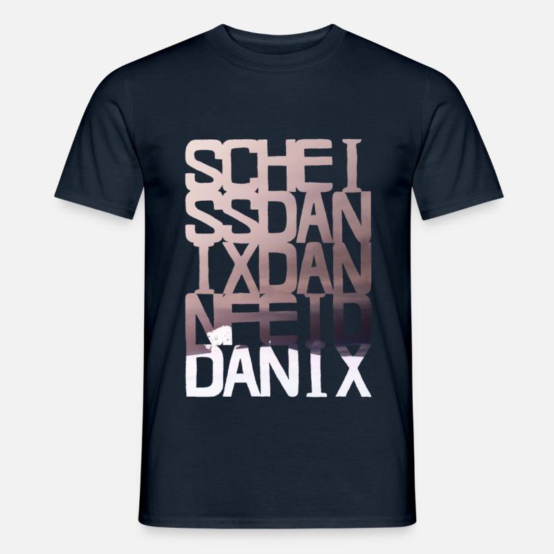 scheiss da nix dann feid - Männer T-Shirt - Navy