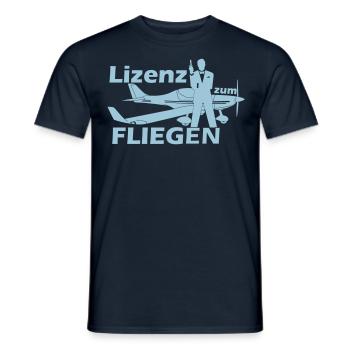 lizenz motorflug - Männer T-Shirt - Navy - Vorne - AI Model Male 178 light (178cm)