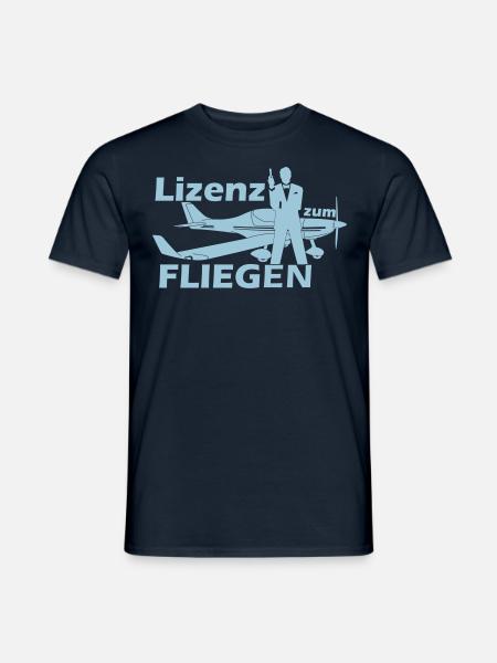 lizenz motorflug - Männer T-Shirt - Navy