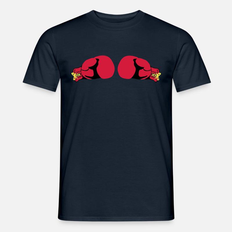 Boxhandschuhe - Männer T-Shirt - Navy