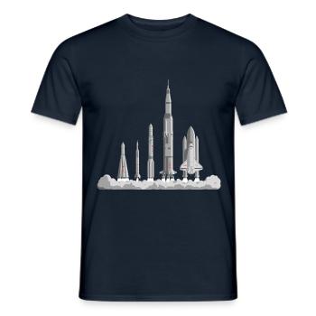 The Space Race - Men's T-Shirt - navy - Front - AI Model Male 178 light (178cm)