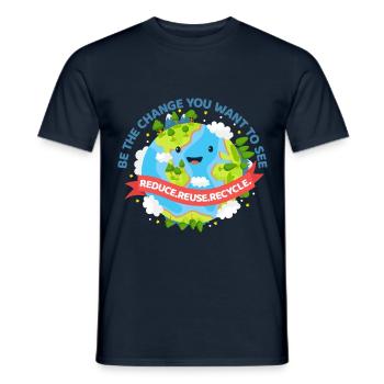 Environmental Protection Nature Conservation Environmental Gift - Men's T-Shirt - navy - Front - AI Model Male 178 light (178cm)