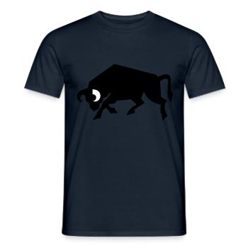 bull_2 - Männer T-Shirt - Navy - Vorne - AI Model Male 178 light (178cm)
