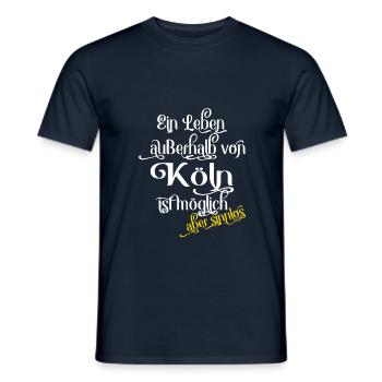 Koeln Ein Leben ausserhalb von Koeln ist moeglich! - Männer T-Shirt - Navy - Vorne - AI Model Male 178 light (178cm)