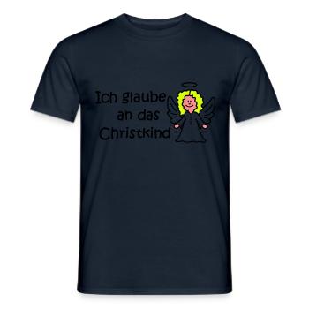 Ich glaube an das Christkind - Männer T-Shirt - Navy - Vorne - AI Model Male 178 light (178cm)