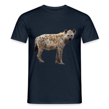 Hyène Afrique Amour des animaux Safari - T-shirt homme - marine - Devant - AI Model Male 178 light (178cm)