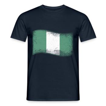 Nigeria Vintage - T-shirt homme - marine - Devant - AI Model Male 178 light (178cm)