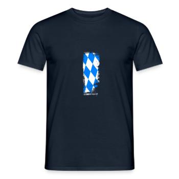 bavière drapeau bleu blanc - T-shirt homme - marine - Devant - AI Model Male 178 light (178cm)