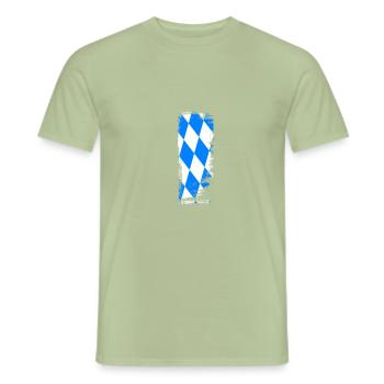 bavaria flag blue white - Men's T-Shirt - sage - Front - AI Model Male 178 light (178cm)