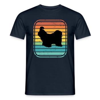 Shih Tzu amoureux des chiens Retro vintage Idée cadeau - T-shirt homme - marine - Devant - AI Model Male 178 light (178cm)