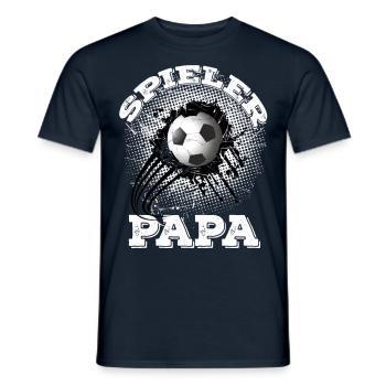 Spieler Papa Fußball - Männer T-Shirt - Navy - Vorne - AI Model Male 178 light (178cm)