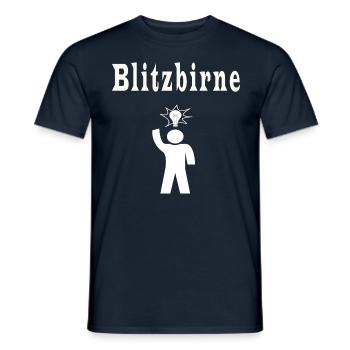 Blitzbirne - Männer T-Shirt - Navy - Vorne - AI Model Male 178 light (178cm)