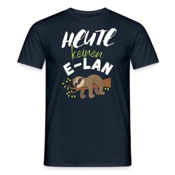 HEUTEKEIN E-LAN - FAULTIER WAS KEINE LUST HAT! - Männer T-Shirt - Navy - Vorne - AI Model Male 178 light (178cm)