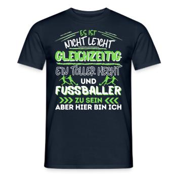 Fußballer Geschenk Fussball Spruch Fußballspieler - Männer T-Shirt - Navy - Vorne - AI Model Male 178 light (178cm)