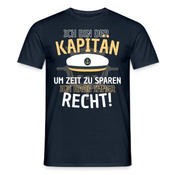 Kapitän Spruch Herren Boot Segler Nautik Motorboot - Männer T-Shirt - Navy - Vorne - AI Model Male 178 light (178cm)