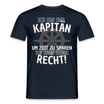 Kapitän Spruch Herren Boot Segler Nautik Motorboot - Männer T-Shirt - Navy - Vorne - AI Model Male 178 light (178cm)