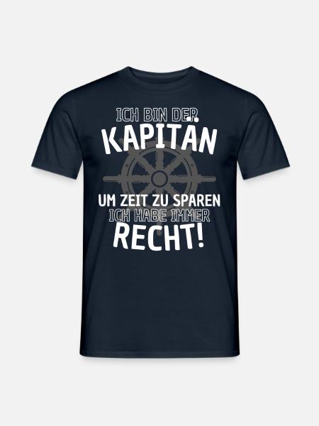 Kapitän Spruch Herren Boot Segler Nautik Motorboot - Männer T-Shirt - Navy