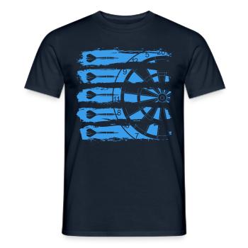 DART DART DART !!! Das coole Dartspieler Darts - Männer T-Shirt - Navy - Vorne - AI Model Male 178 light (178cm)