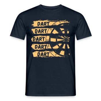 DART DART DART !!! Das coole Dartspieler Darts - Männer T-Shirt - Navy - Vorne - AI Model Male 178 light (178cm)
