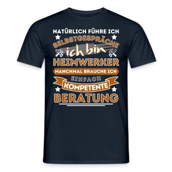 HEIMWERKER HOBBYHANDDWERKER & HANDWERK GESCHENKE - Männer T-Shirt - Navy - Vorne - AI Model Male 178 light (178cm)